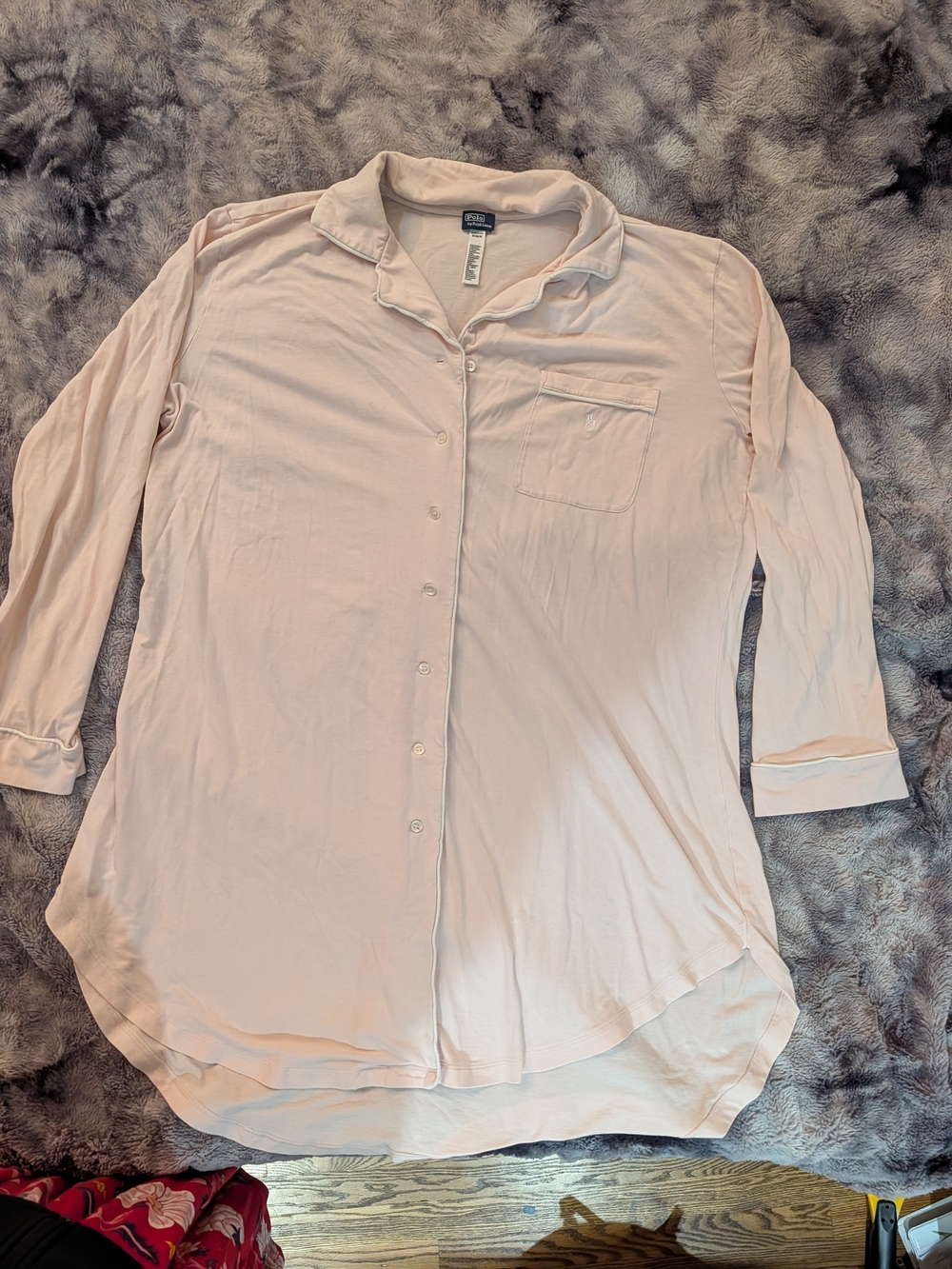 Polo Ralph Lauren Vintage Pale Pink Button-Front Women's Shirt
